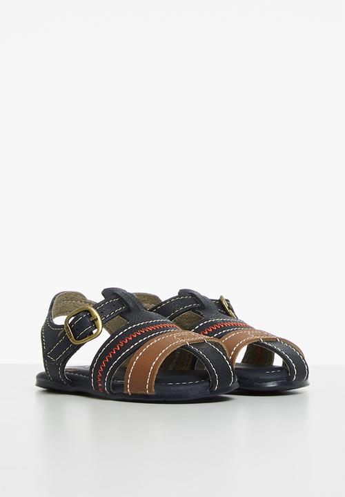 Klin - Cupcake sandal - navy & caramel