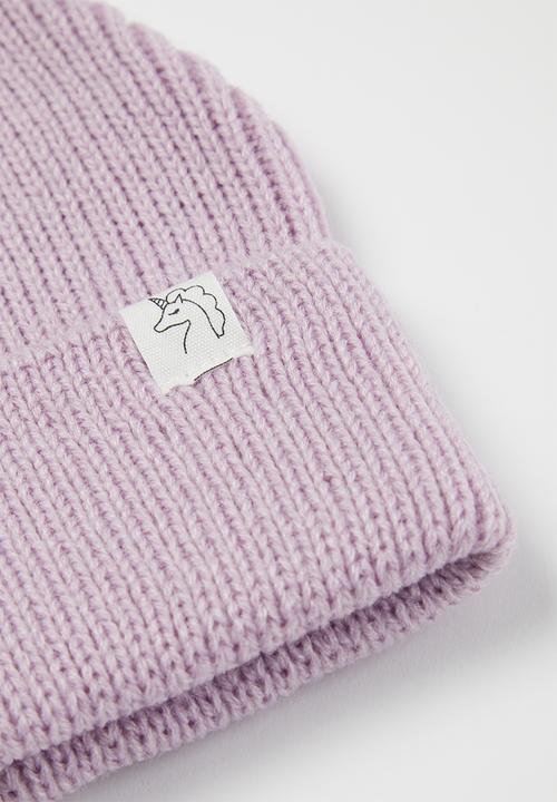 Cotton On - Winter knit beanie - orange & purple