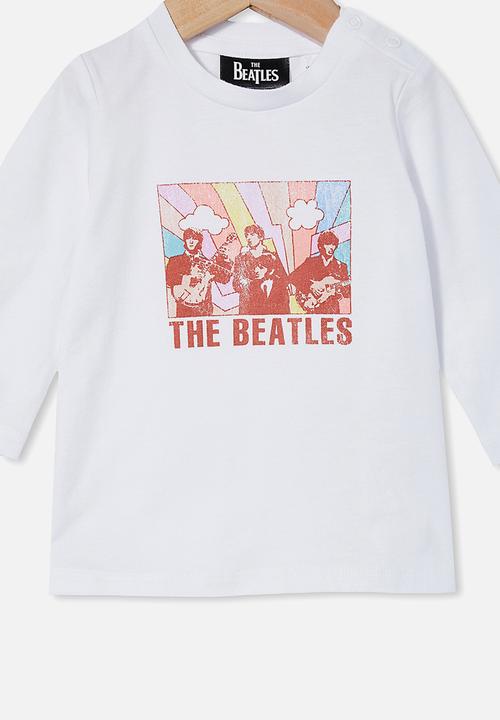 Cotton On - Jamie long sleeve tee-lcn - lcn app white/the beatles rainbow