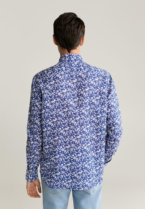 MANGO - Tantia shirt - blue & white