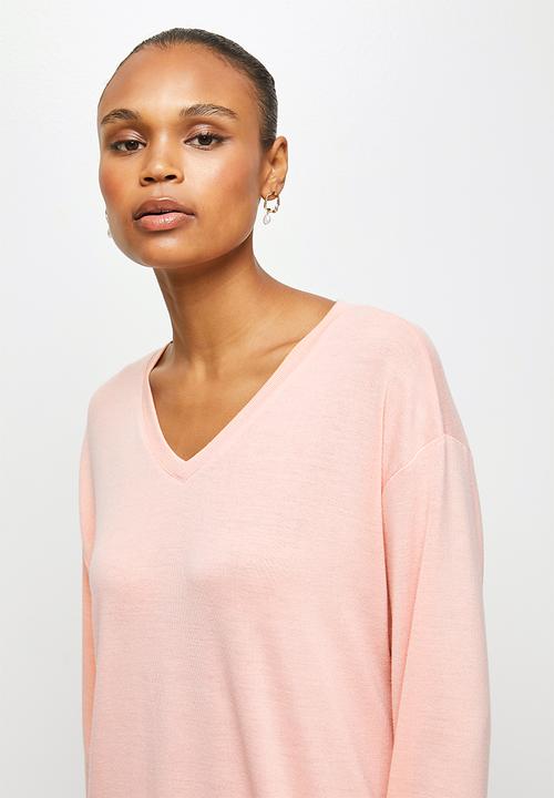 edit - Longline cut & sew top - pink