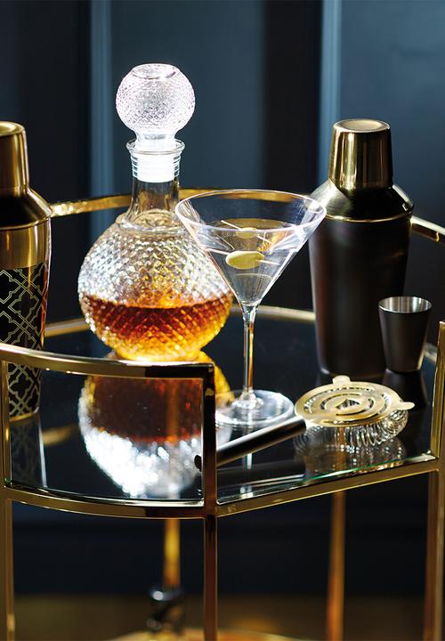 Barcraft - Cut glass effect decanter-Marine