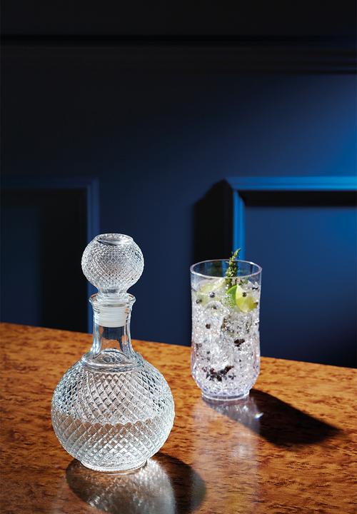 Barcraft - Cut glass effect decanter-Marine