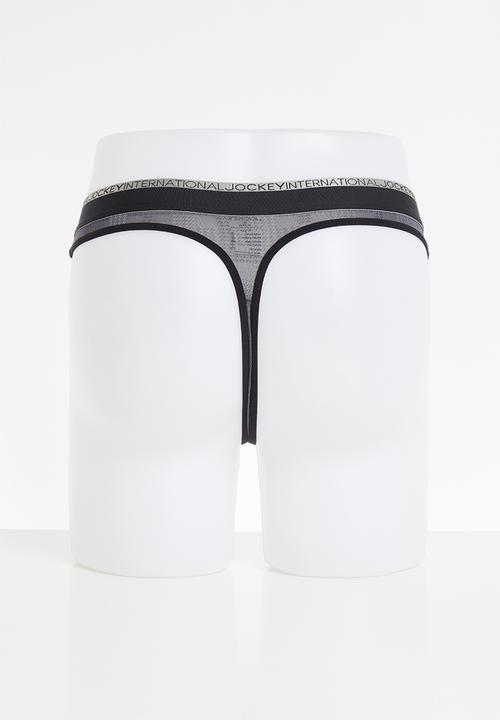 Jockey - 1-pack sophisticated houndstooth g-string - grey