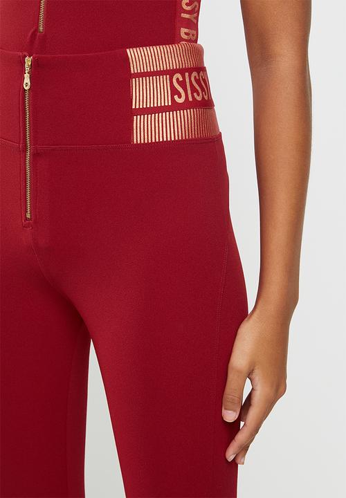 SISSY BOY - Gym pants - deep red