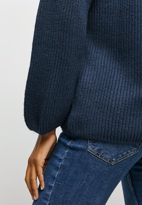 edit - Raglan rib jumper - navy