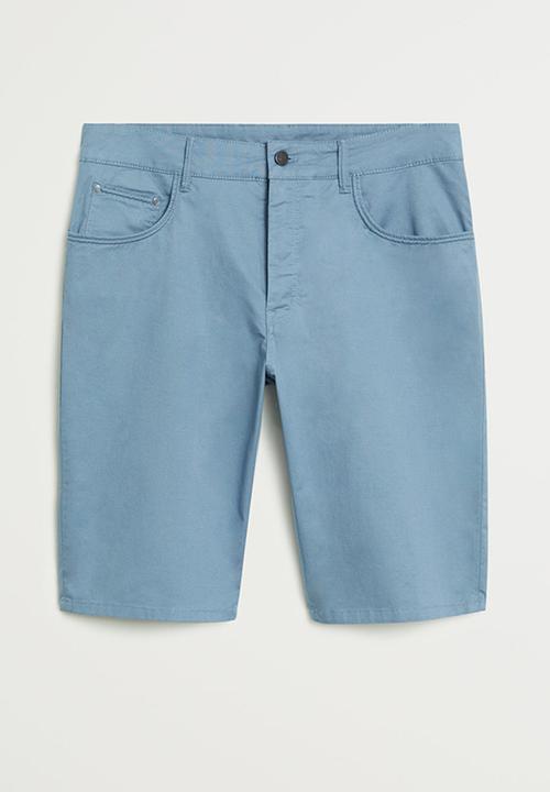 MANGO - Roller bermuda shorts - light blue 