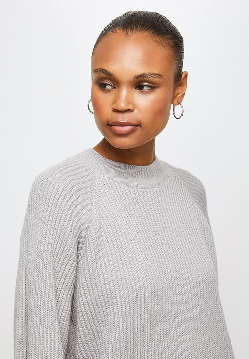 edit - Raglan rib jumper - grey