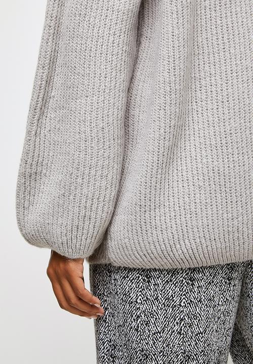 edit - Raglan rib jumper - grey
