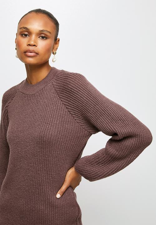 edit - Raglan rib jumper - purple