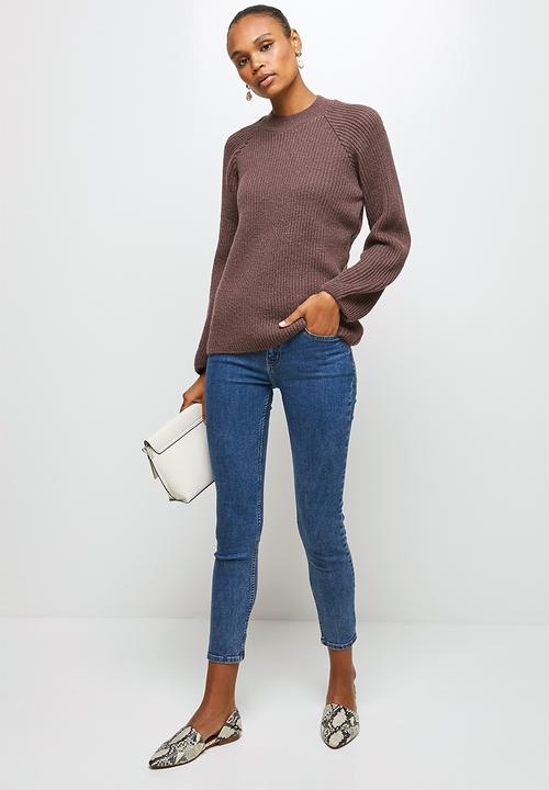 edit - Raglan rib jumper - purple