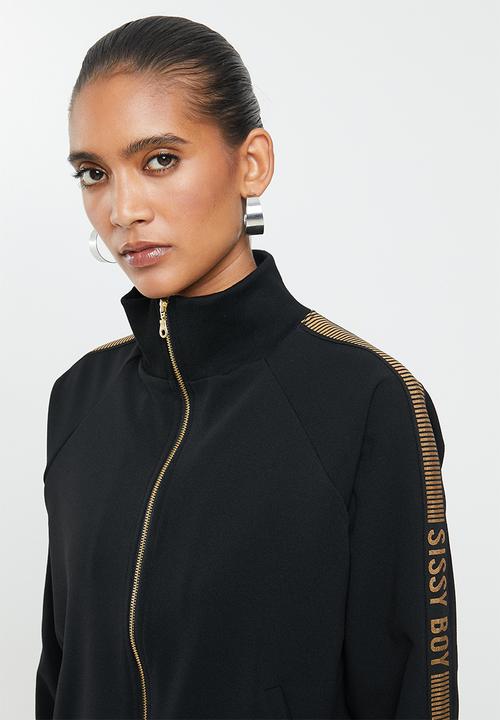 SISSY BOY - Sporty blk-gold jacket - black