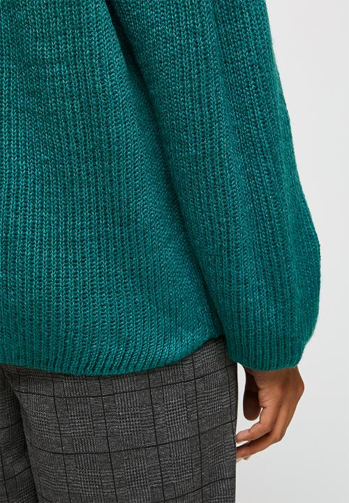 edit - Raglan rib jumper - teal