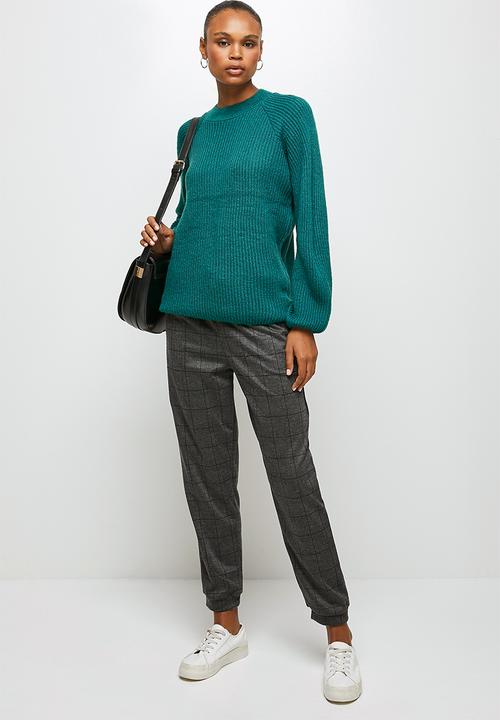 edit - Raglan rib jumper - teal