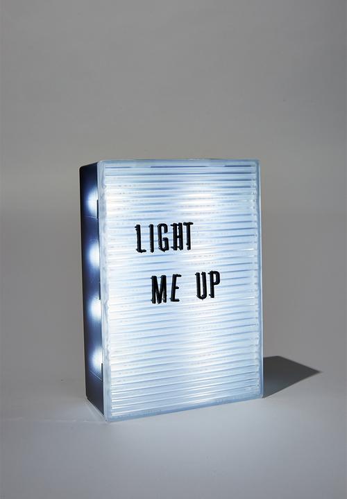 Typo - Micro light box - clear pegboard