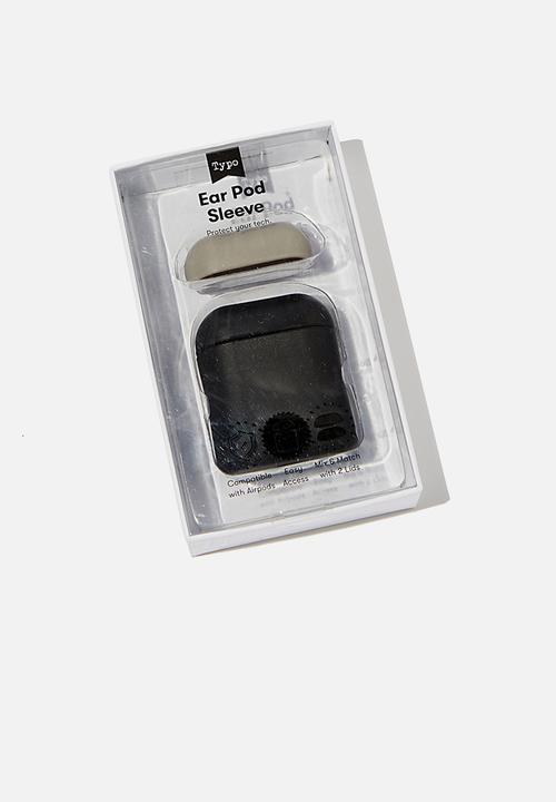Typo - Ear bud sleeve - black & grey