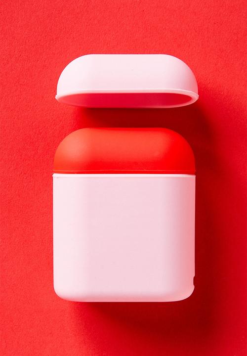 Typo - Ear bud sleeve - plastic pink & true red