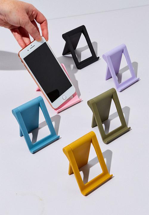 Typo - Collapsible phone stand - plastic pink