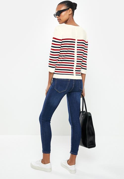 Vero Moda - Lacole 3/4 button back knit - multi