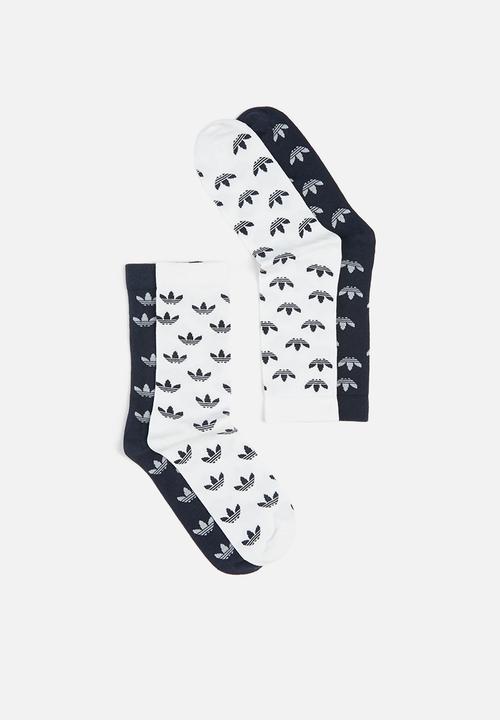 adidas Originals - Thin gr crew socks 2-pack - navy & white 