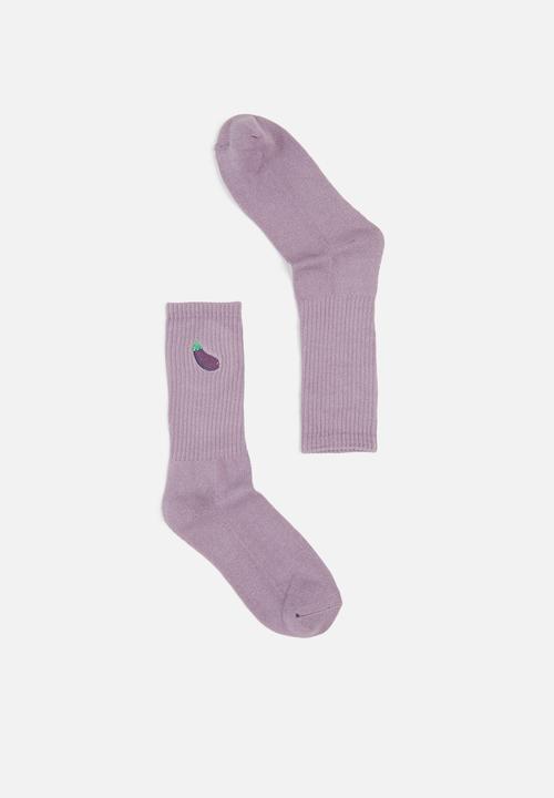 Factorie - Retro ribbed socks - purple
