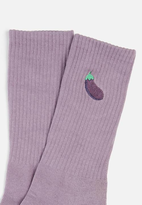 Factorie - Retro ribbed socks - purple
