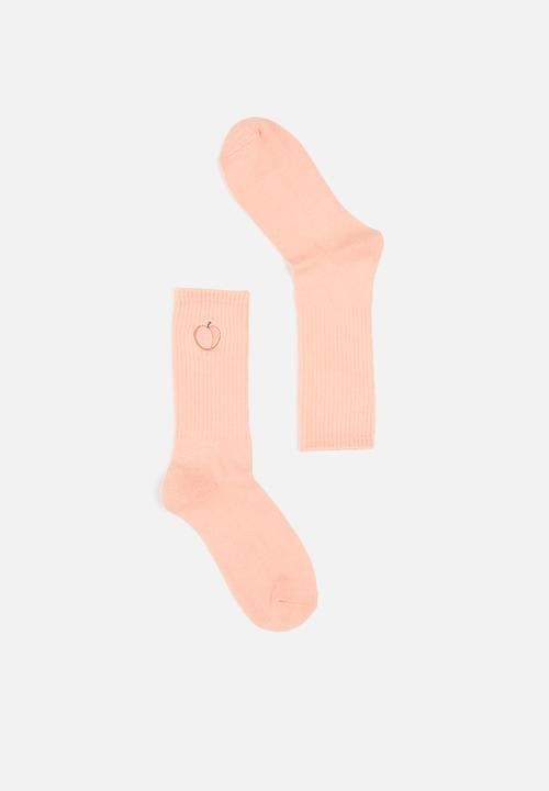 Factorie - Retro ribbed socks - peach