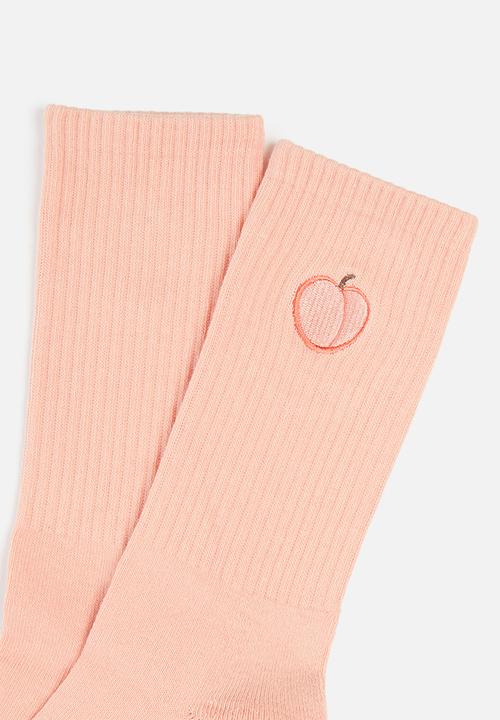 Factorie - Retro ribbed socks - peach