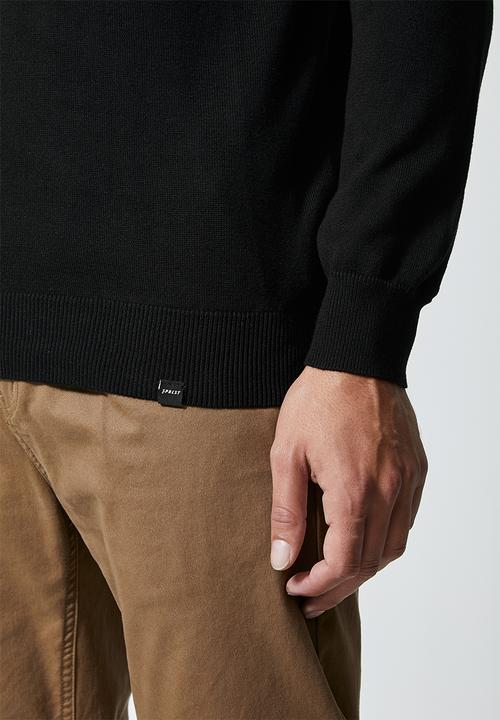 Superbalist - Basic vee neck slim fit knit - black