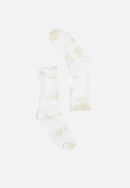 Factorie - Retro ribbed socks - white