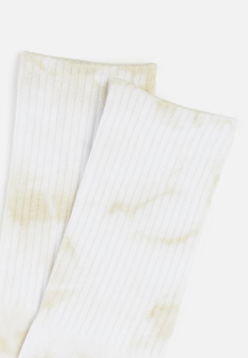 Factorie - Retro ribbed socks - white