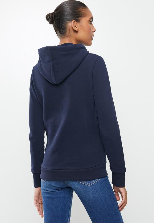 Superdry. - Cl flock hoodie - nautical navy