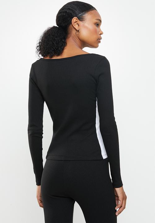PUMA - Classic rib long sleeve top - black