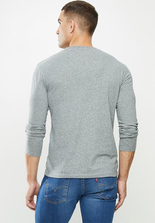 Superdry. - Ol vintage emb ls top - grey marl