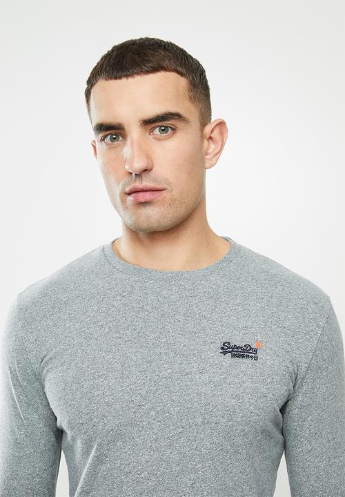 Superdry. - Ol vintage emb ls top - grey marl
