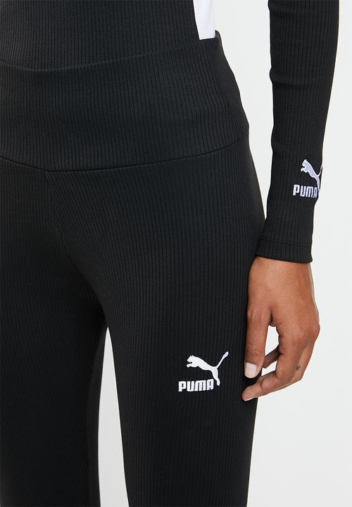 PUMA - Classic hr rib leggings - black