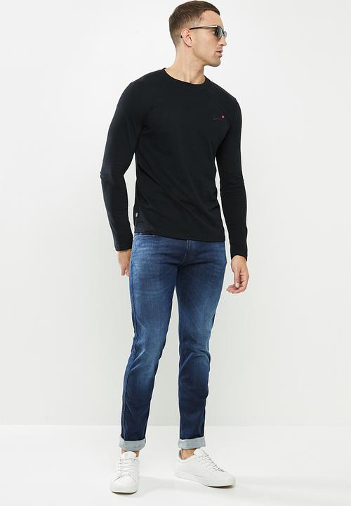 Superdry. - Ol vintage emb ls top - black