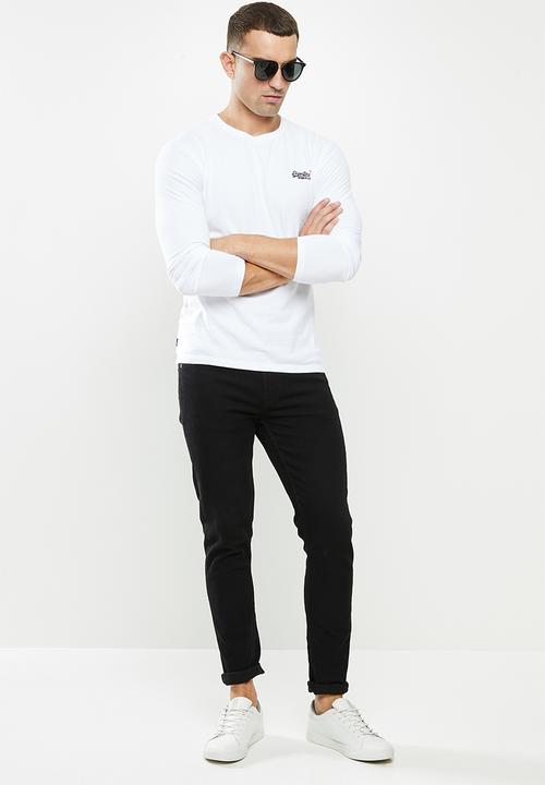 Superdry. - Ol vintage emb ls top - white