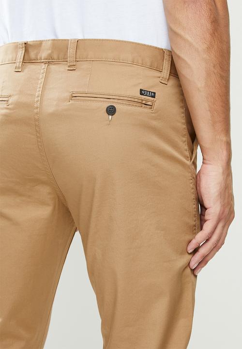 GUESS - Fashion chino pant - brown