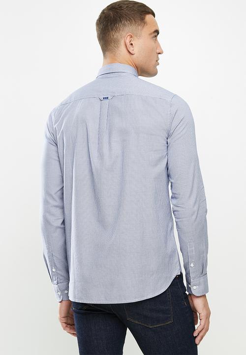 Superdry. - Classic university oxford shirt - white & navy