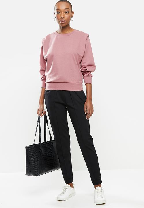 Jacqueline de Yong - Lenka ivy life long sleeve shoulder sweat - mauve