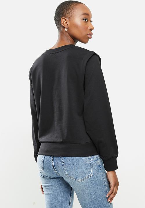 Jacqueline de Yong - Lenka ivy life long sleeve shoulder sweat - black