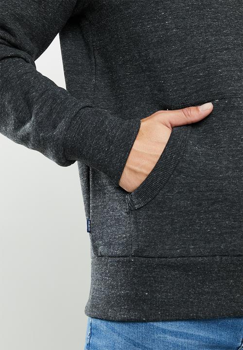 Superdry. - Ol classic hood - charcoal 