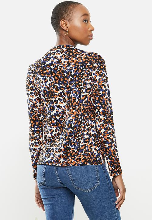 Jacqueline de Yong - Carolyn long sleeve top - multi 