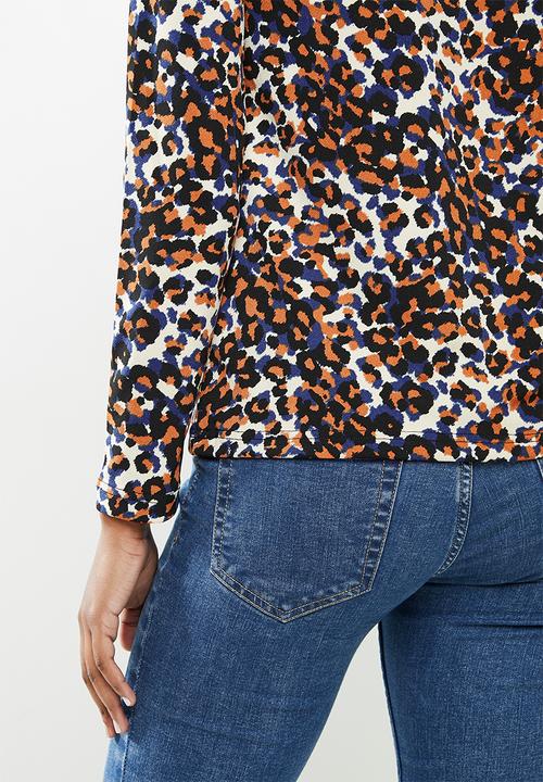 Jacqueline de Yong - Carolyn long sleeve top - multi 