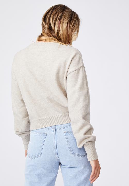 Cotton On - Ultimate crew pullover - taupe marle