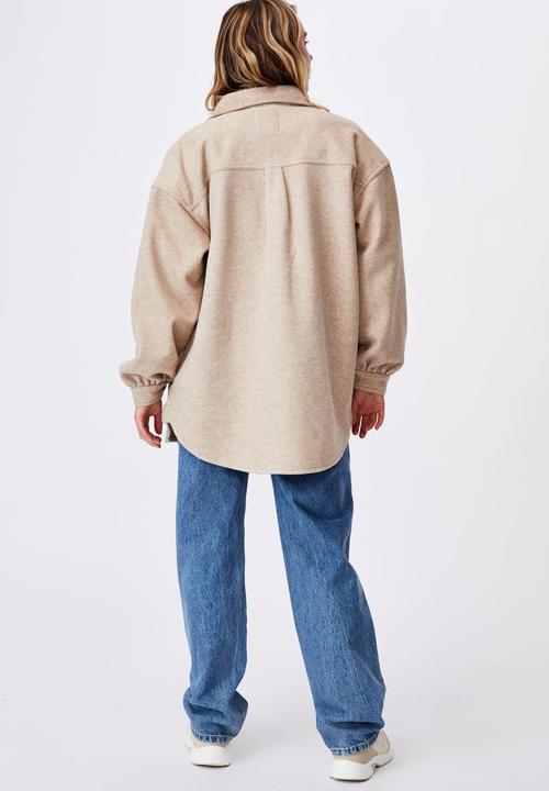 Cotton On - The shacket - oatmeal marle
