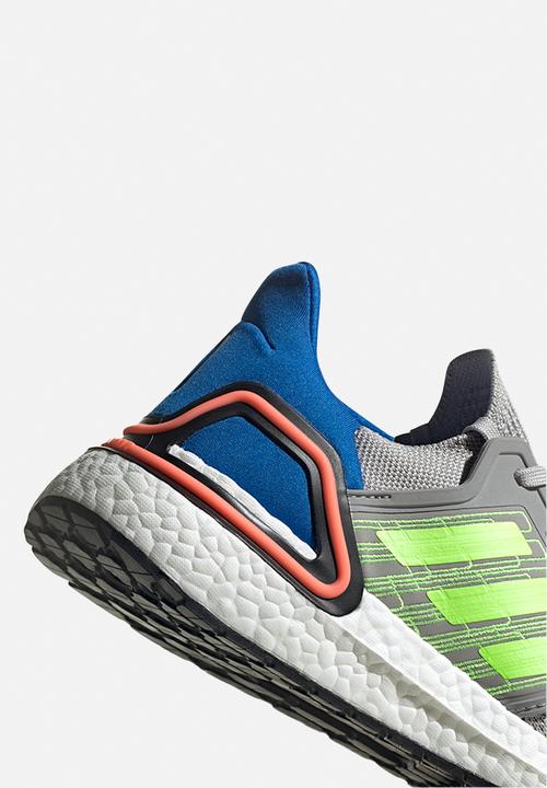 adidas Performance - Ultraboost 20 - Grey Two / Signal Green / Glow Blue