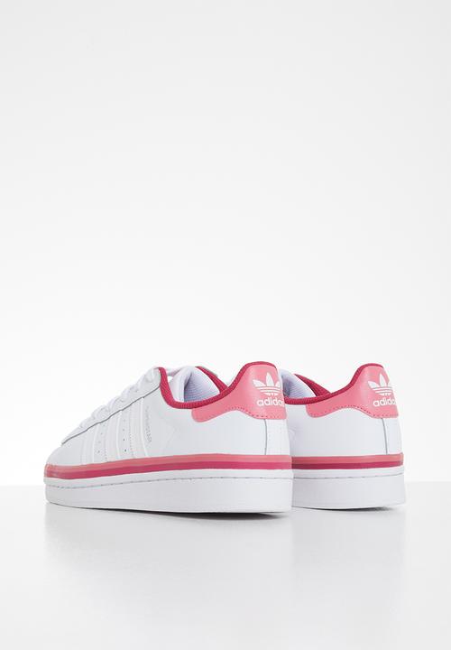adidas Originals - Superstar j -  white & pink 