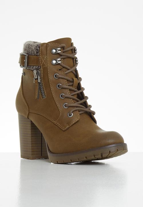 Miss Black - Delta ankle boot - tan